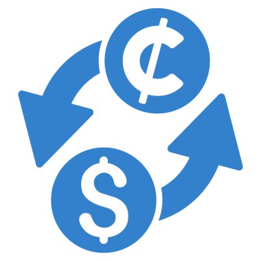 Doları Cent Exchange düz glif simgesi