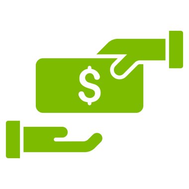 Rüşvet düz glif simgesi