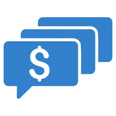 Para iletileri düz glif simgesi