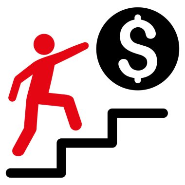 İş adımları düz glif simgesini