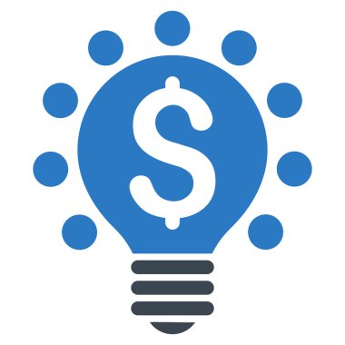 İş Patent ampul düz glif simgesi