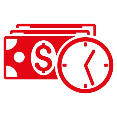 Kredi düz glif simgesi