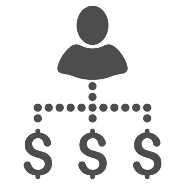 Kişi ödeme düz glif simgesi