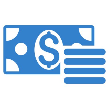 Doları nakit düz glif simgesi