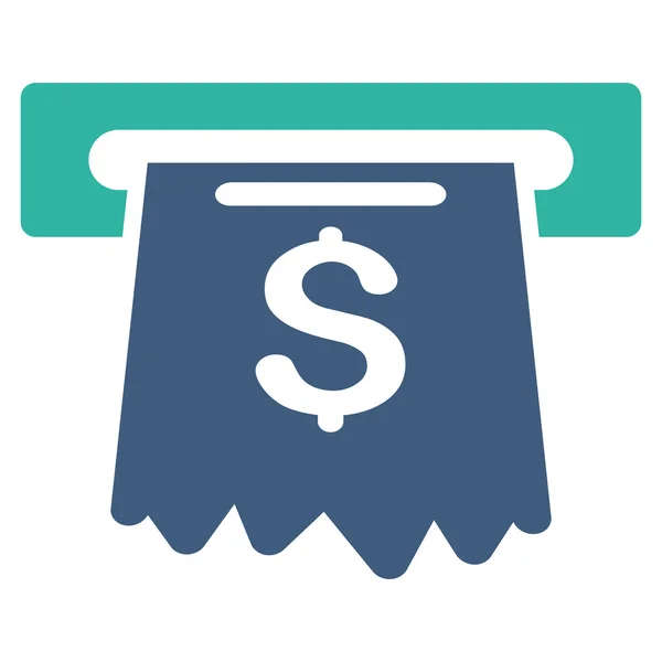 Cash Machine Flat Glyph Icon — Stock Photo, Image