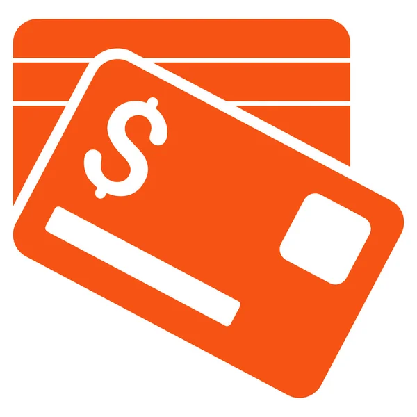 Bank Cards Flat Glyph Icon — Stock Photo, Image