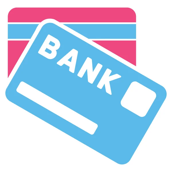 Banka kartları düz glif simgesi — Stok fotoğraf