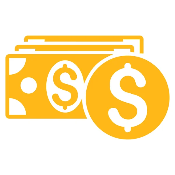 Dollar Cash platte Glyph pictogram — Stockfoto