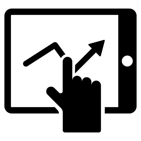 Toque Tendencia en PDA Flat Glyph Icon — Foto de Stock