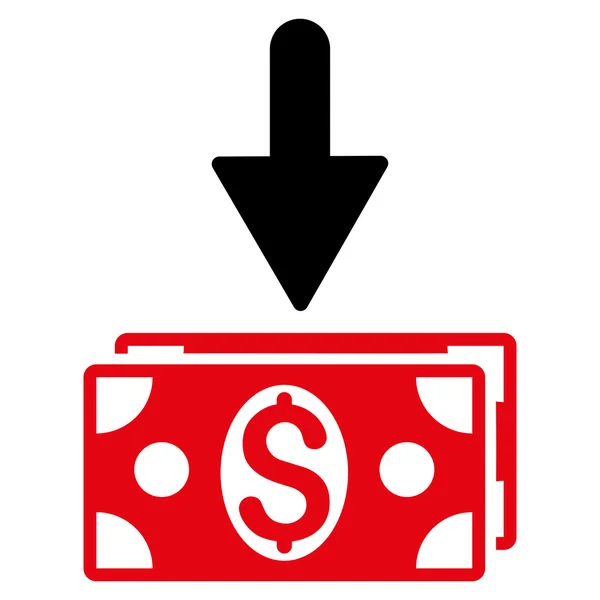 Krijg Dollar biljetten Flat Glyph pictogram — Stockfoto