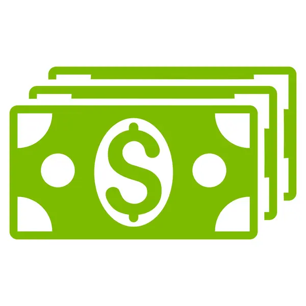 Billetes de dólar Flat Glyph Icon —  Fotos de Stock