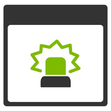 Uyarı takvim sayfa düz simgesini