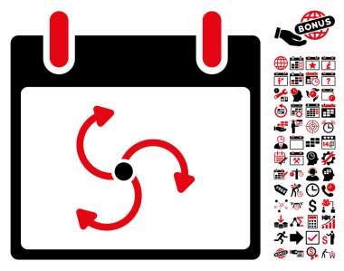 Siklon takvim gün düz vektör simge Bonus ile