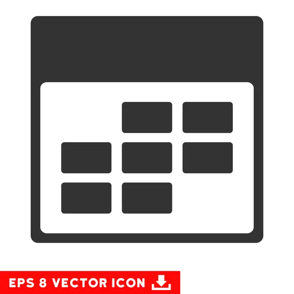Calendário Mês Grade Vector Eps Icon — Vetor de Stock