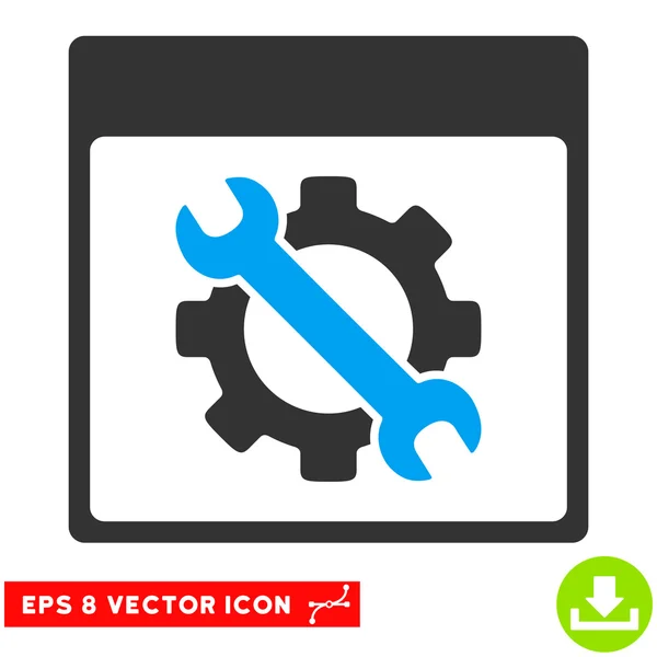 Configuración Herramientas Calendario Página Vector Eps Icono — Vector de stock