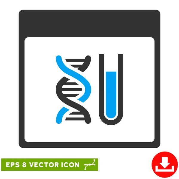 Página de Calendário de Análise de DNA Vector Eps Icon — Vetor de Stock