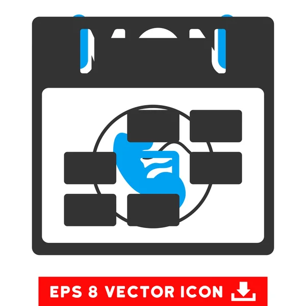 Monday Calendar Grid Vector Eps Icon — Stock Vector