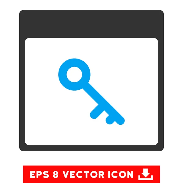 Calendar cheie Pagina Vector Eps Icon — Vector de stoc