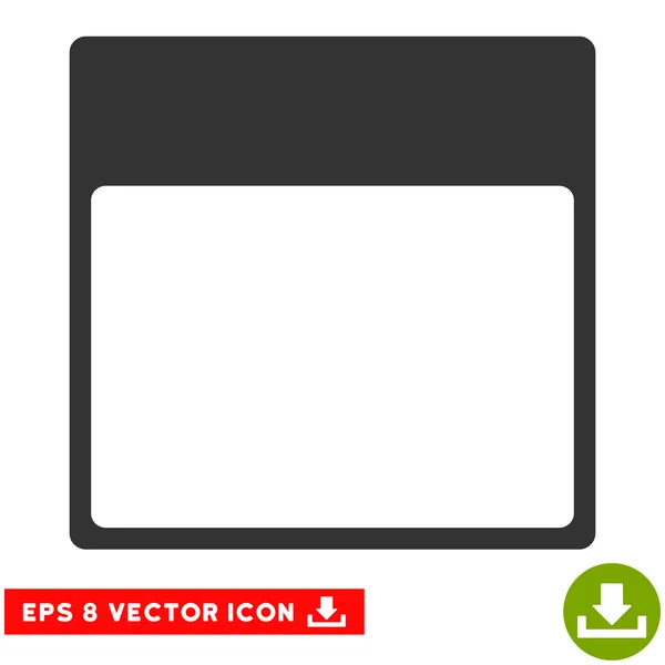 Calendar Page Template Vector Eps Icon — Stock Vector