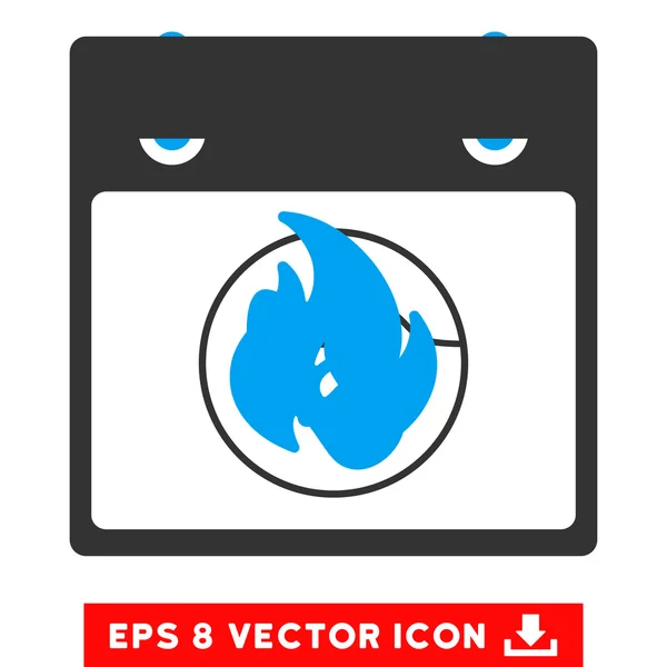 Página de Calendário de Fogo Vector Eps Icon — Vetor de Stock