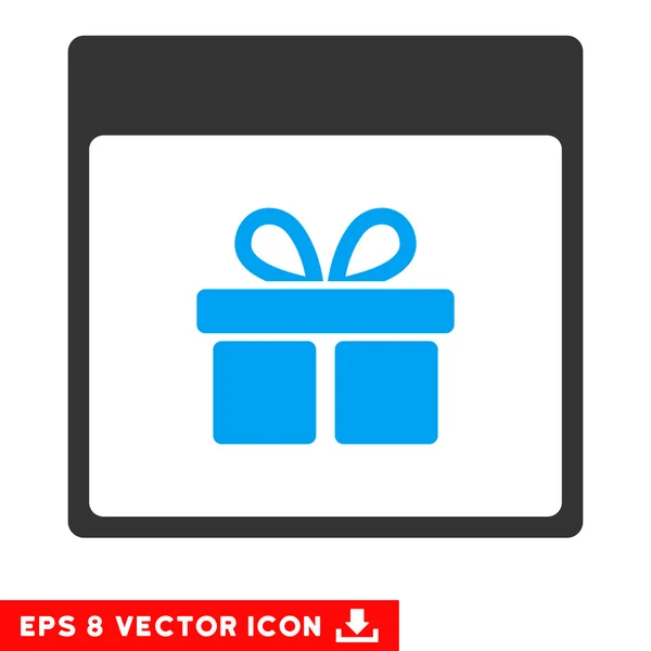 Present Box Calendar Page Vector Eps Icon — Stock Vector