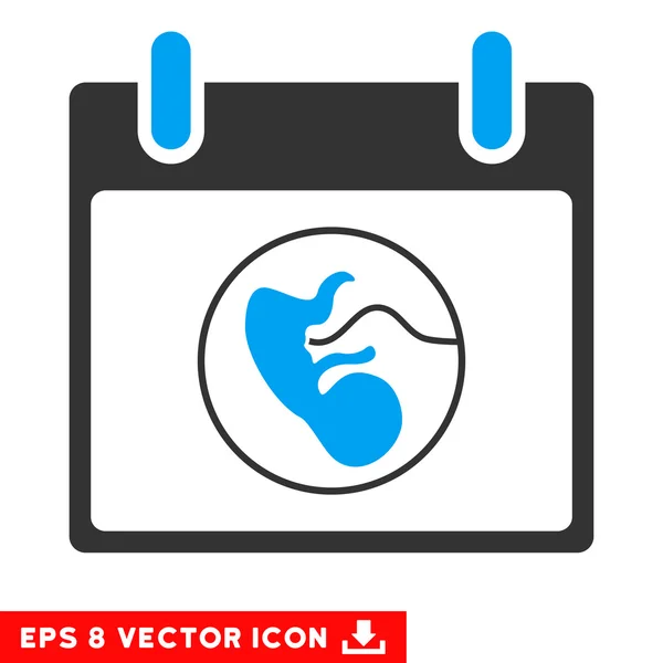 Embryo Kalendertag Vektor eps Symbol — Stockvektor