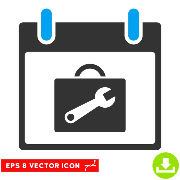Toolbox Calendar Day Vector Eps Icon — Stock Vector