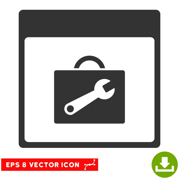 Toolbox Calendar Page Vector Eps Icon — Stock Vector