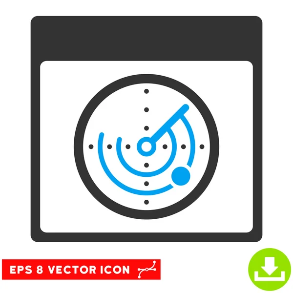 Radar Calendar Página Vector Eps icono — Archivo Imágenes Vectoriales