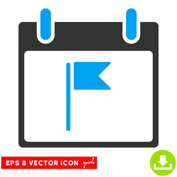 Drapeau calendrier jour vectoriel Eps icône — Image vectorielle
