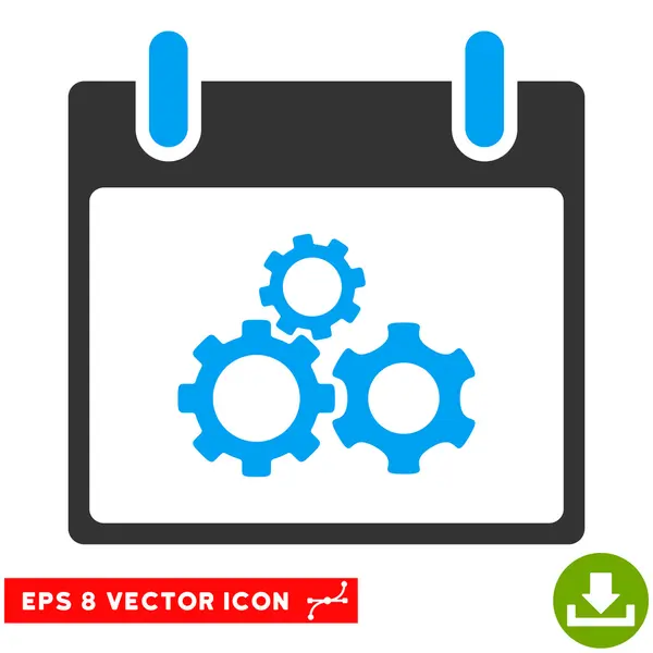 Mechanik Getriebe Kalendertag Vektor eps Symbol — Stockvektor