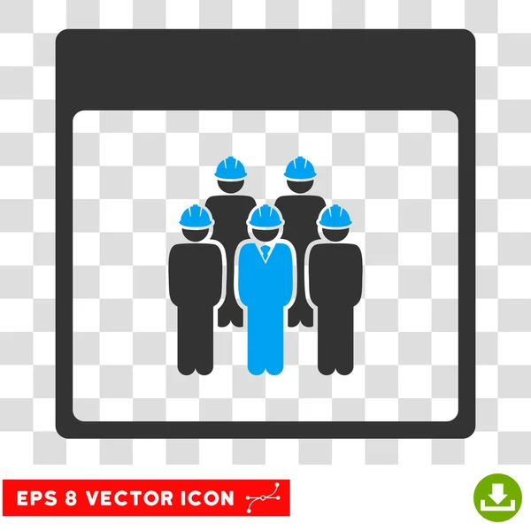 Página de calendario de personal Eps Vector Icono — Archivo Imágenes Vectoriales