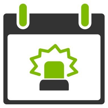 Uyarı takvim gün düz simgesini