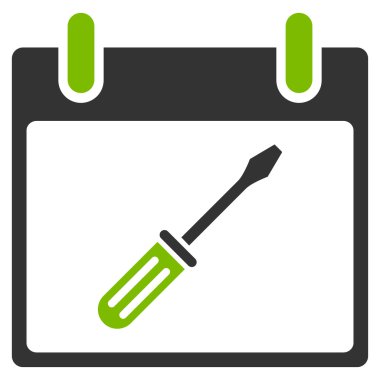 Takvim gün düz simgesini ayarlama tornavida