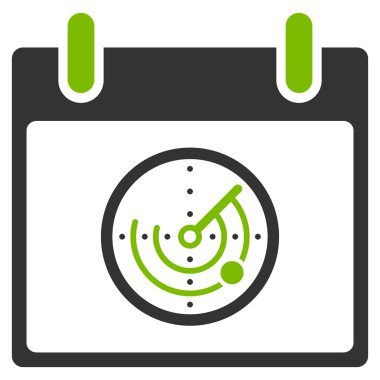 Radar takvim gün düz simgesini