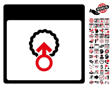 Hücre penetrasyon takvim sayfa düz vektör simgesi Bonus ile