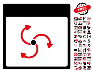 Siklon takvim sayfa düz vektör simge Bonus ile