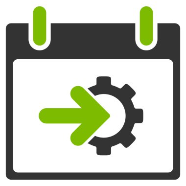 COG Tümleştirme takvim gün düz simgesini