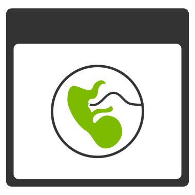 İnsan embriyo takvim sayfa düz simgesini