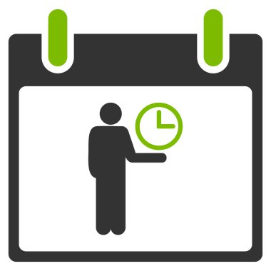 Zaman Yöneticisi takvim günü düz simgesi