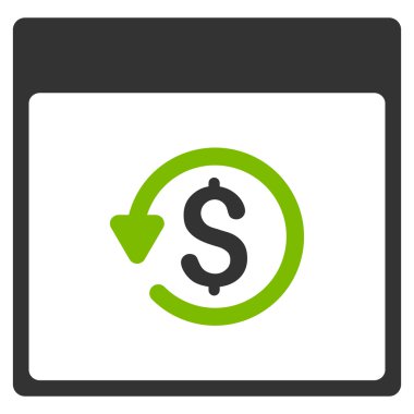 Ters ibraz takvim sayfa düz simgesini