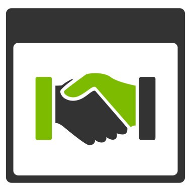 El sıkışma takvim sayfa düz simgesini