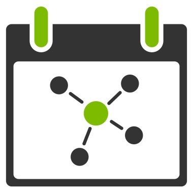 Bağlantıları takvim gün düz simgesi