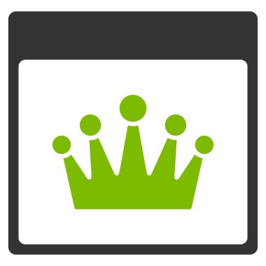 Taç takvim sayfa düz simgesini