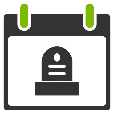 RIP anıt takvim gün düz simgesini