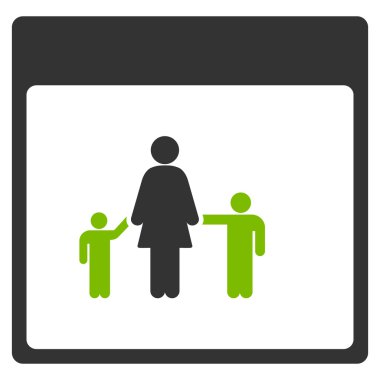 Anne takvim sayfa düz simgesi