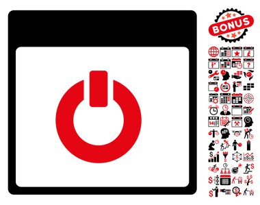 Takvim sayfası düz vektör simge Bonus ile geçiş