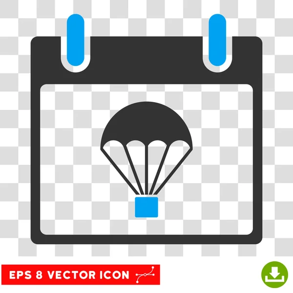 Parachute kalenderpictogram dag Eps Vector — Stockvector