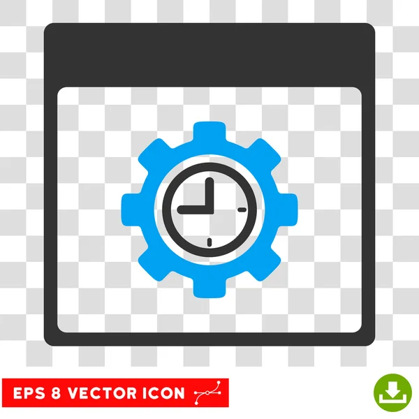 Clock Configuration Gear Calendar Page Eps Vector Icon — Stock Vector