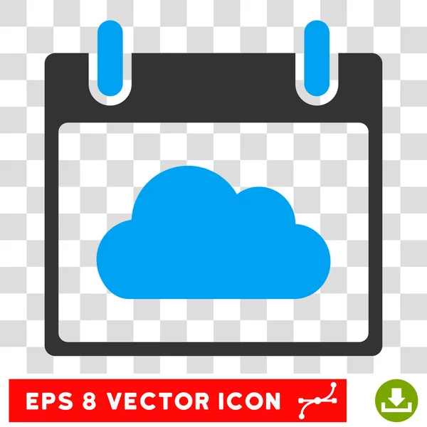 Calendário de nuvem Dia Eps Vector Icon — Vetor de Stock